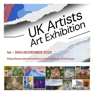 Poster for the UK Artists annual show 2025